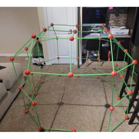 130 Pcs -Glow in The Dark Kids Fort-Fort  Building Kit - Picture 1 of 2